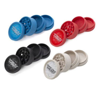 different colours of Santa Cruz Shredder 4-Piece hemp Grinder