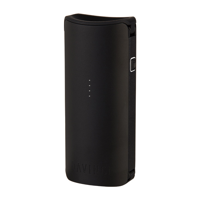 DaVinci MIQRO-C Vaporizer in black, front view on a white background.