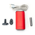Red DaVinci IQC Vaporizer kit with included accessories
