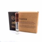 Marley wood taster standing in front of its box