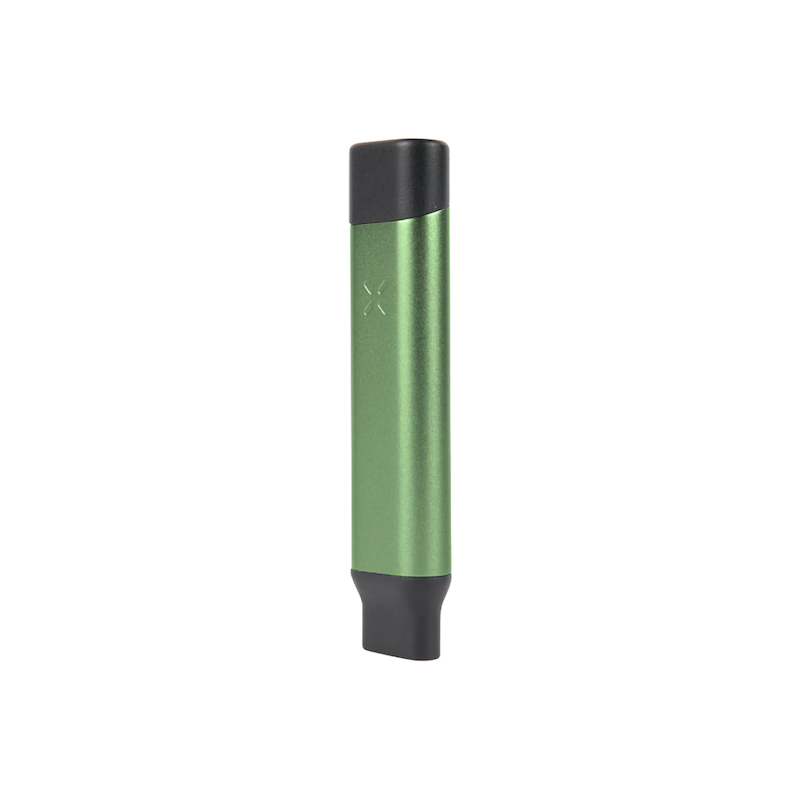 Green PAX Stash Tube upright on white background