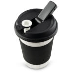 Puffco Cupsy travel cup with lid open