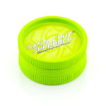 Lime Santa Cruz Shredder hemp grinder front view