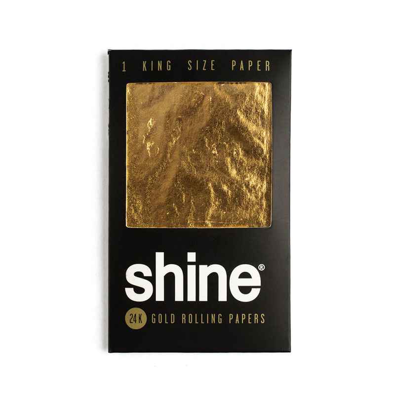 Shine 24K Gold king size rolling paper pack
