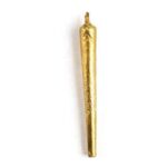 Rolled Shine 24K Gold cone on white background