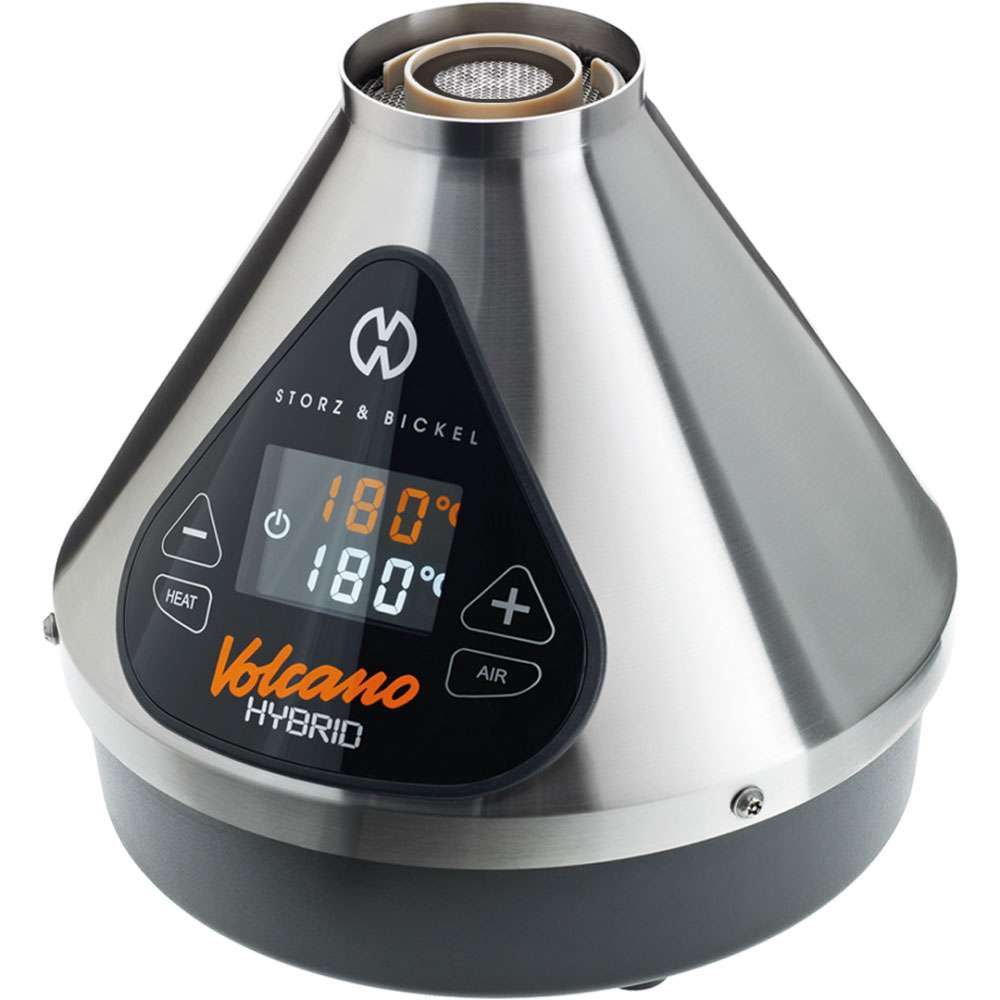 Volcano Hybrid desktop vaporizer angled front view