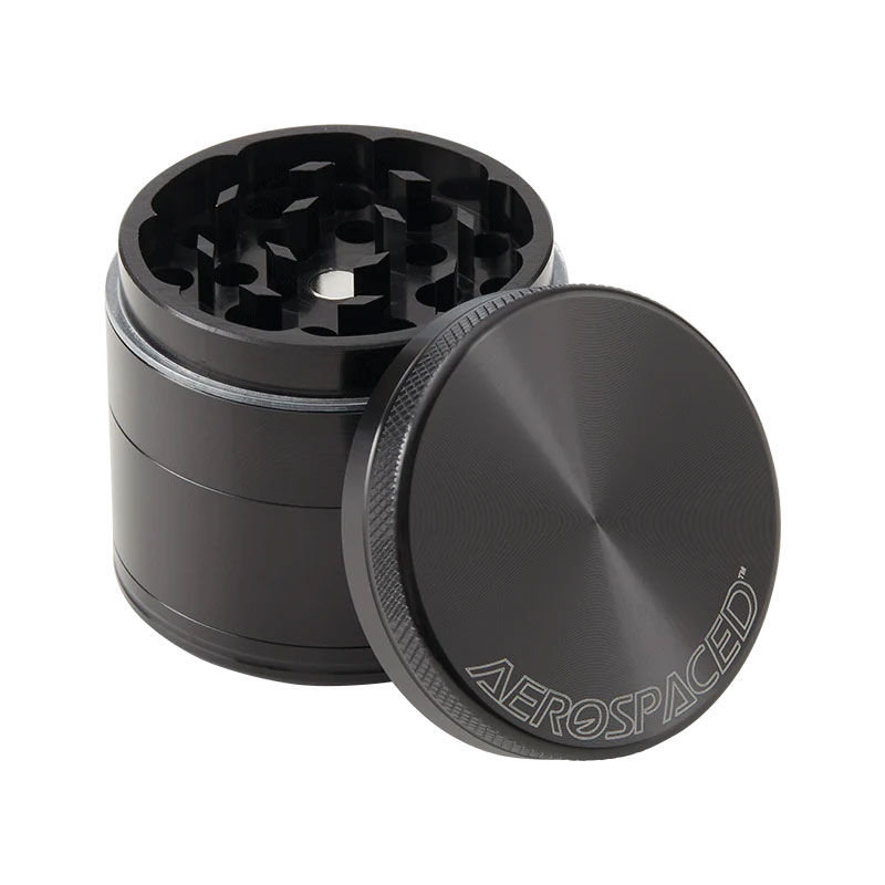 Gunmetal Aerospaced 50mm 4 piece grinder open