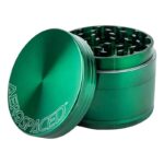 Green Aerospaced 63mm 4 Piece grinder open