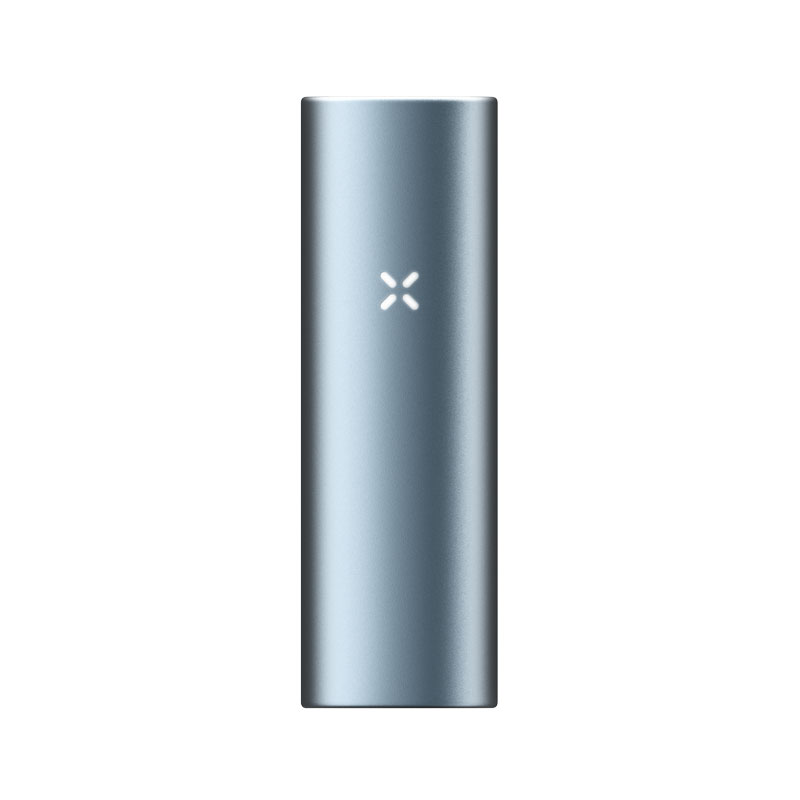 PAX Flow Vaporizer in Blue Haze shown upright with the side cover open
