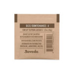 Back of Boveda 62% 4g humidity pack showing product information