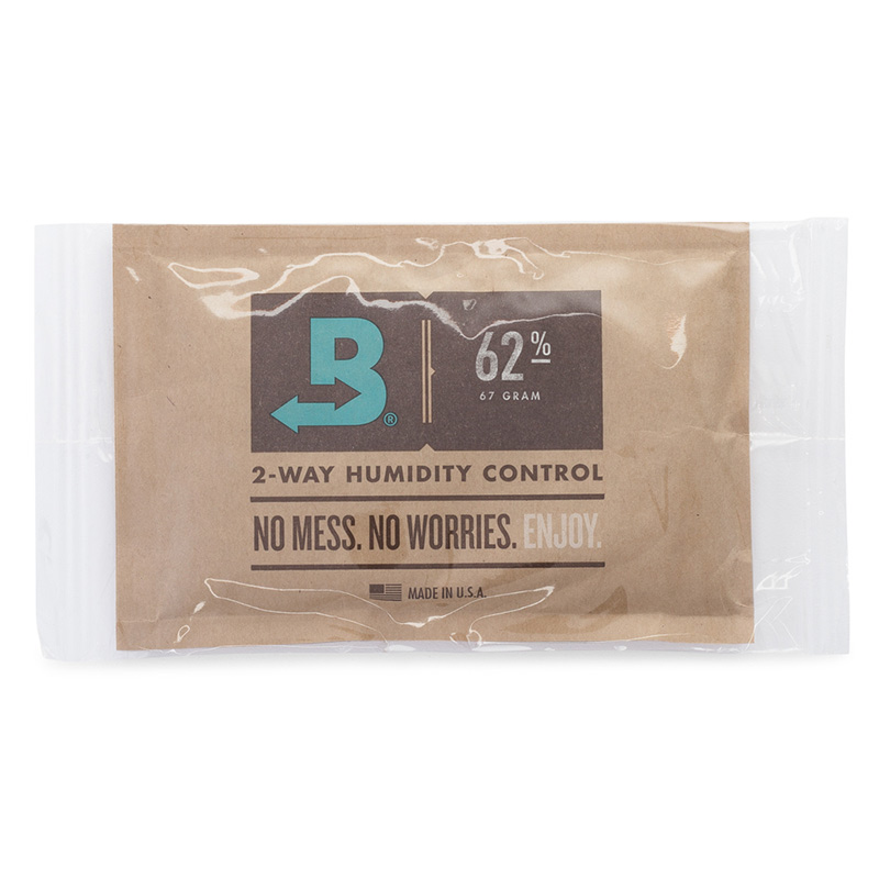 Boveda 62% 67g humidity pack in sealed retail packaging