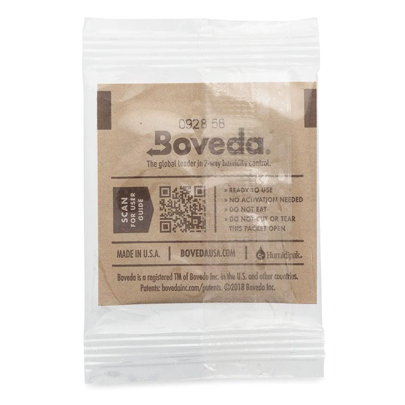 Boveda 62% Size 4 humidity pack retail packaging