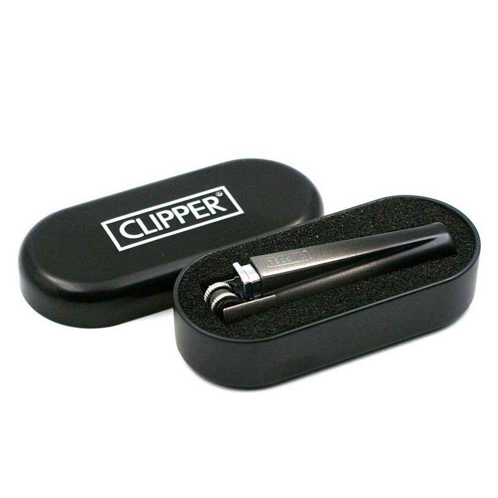Clipper gradient lighter in black storage tin