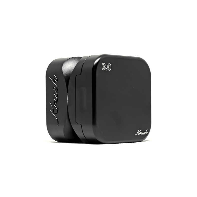 Black Krush Kube 3.0 square herb grinder side view