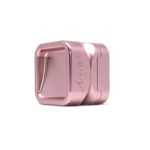 Closed rose gold Krush Kube 3.0 square grinder on white background