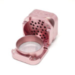 Krush Kube 3.0 rose gold grinder showing screen and loading tray
