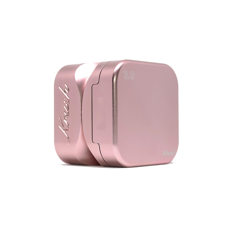 Krush Kube 3.0 Grinder in rose gold shown from the side