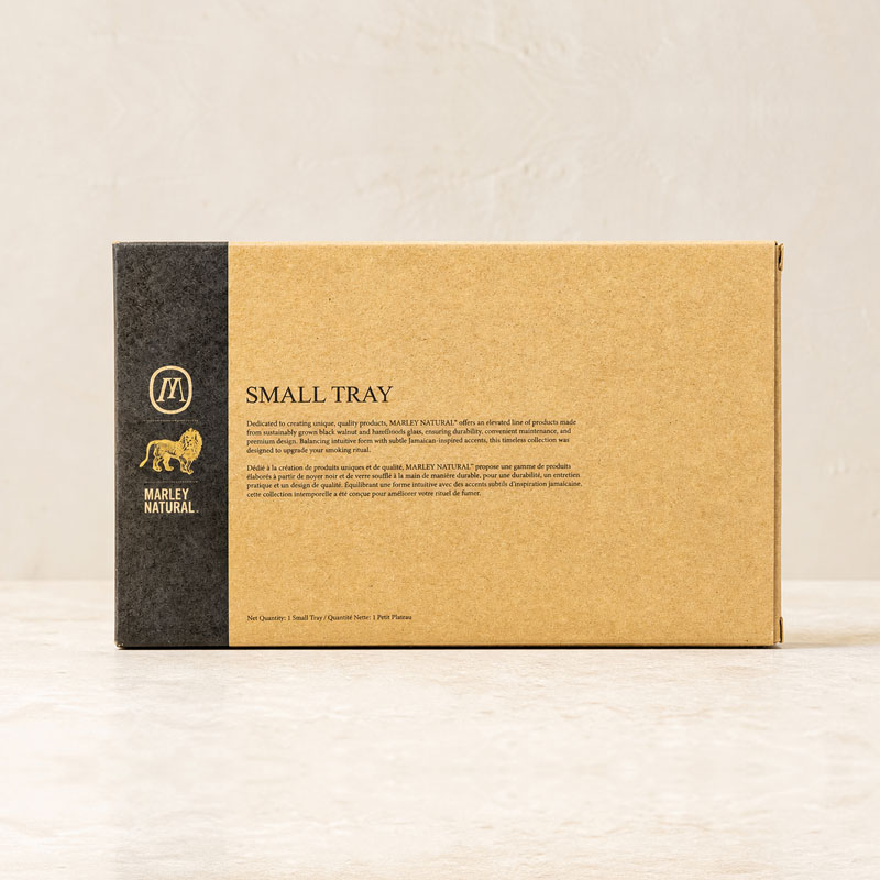 Marley Natural Walnut Rolling Tray Small packaging box