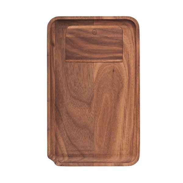 Small Marley Natural wooden tray with carved sections