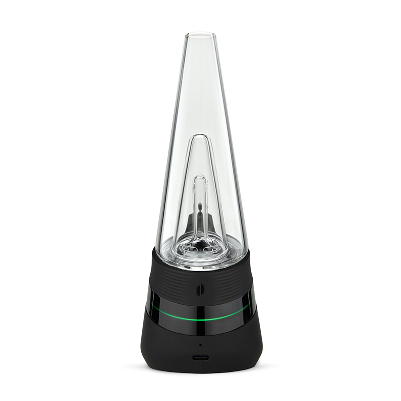 Puffco Peak Onyx front-facing product image with glass attachment