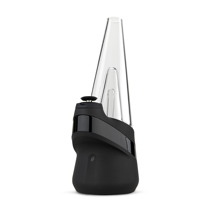 Puffco Peak Onyx side profile with glass attachment