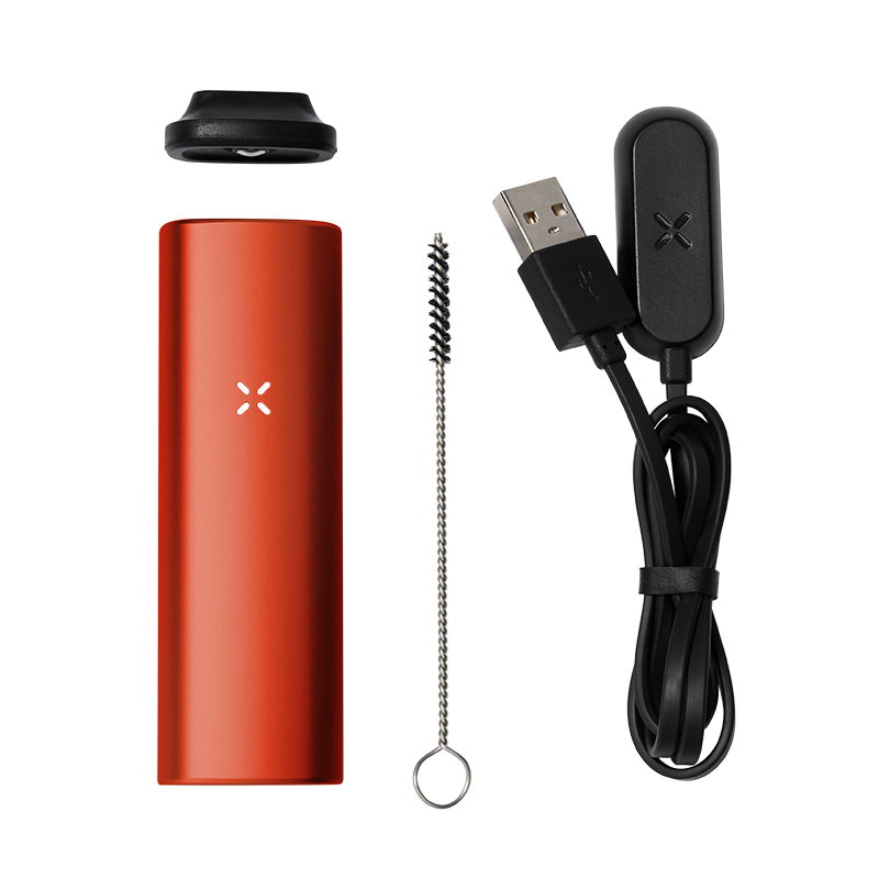 PAX Mini dry herb vaporizer in Poppy finish with charger