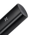 PAX Plus vaporizer in Black shown from a side angle