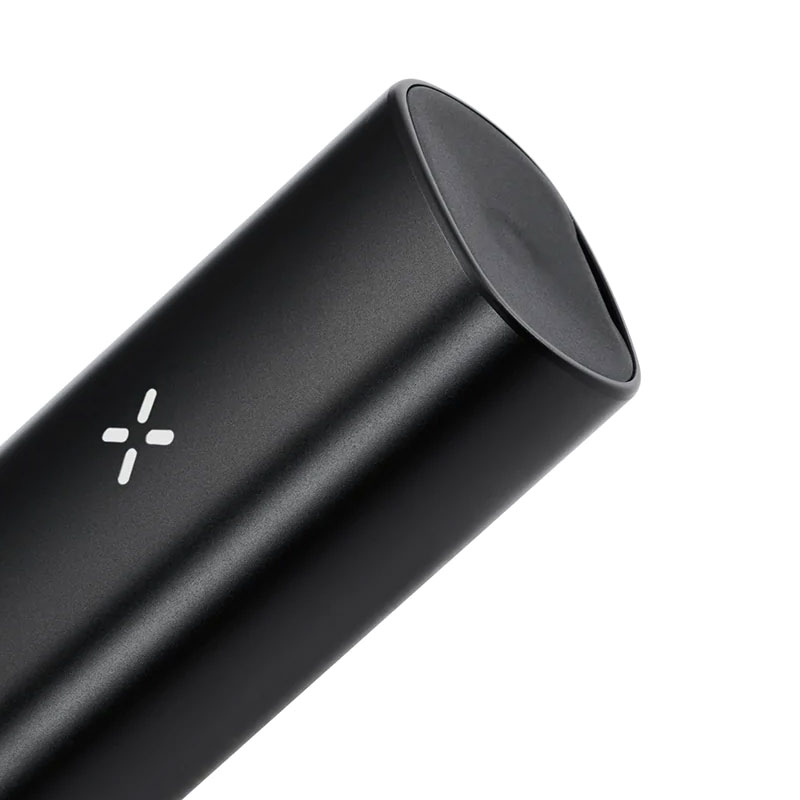 PAX Plus vaporizer in Black shown from a side angle
