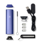 PAX Plus Blue package with vaporizer, charger and accessories