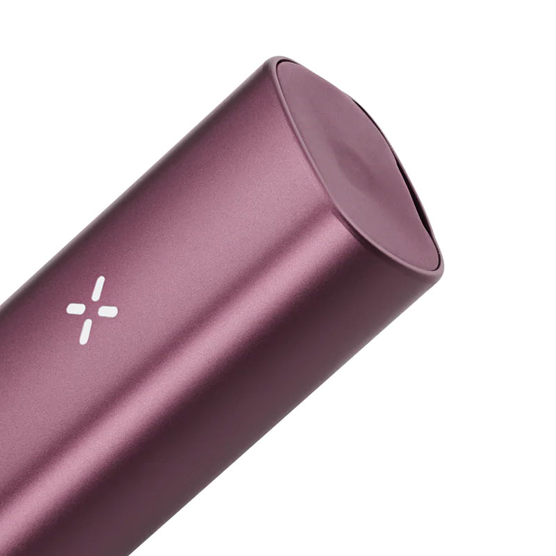 PAX Plus vaporizer in Elderberry shown from a side angle