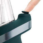 Puffco Peak Forest green close-up showing textured airflow band