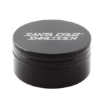 Black Santa Cruz Shredder 2-piece grinder closed side view