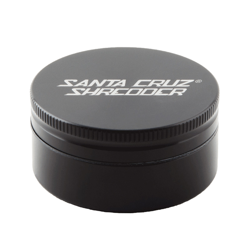 Black Santa Cruz Shredder 2-piece grinder closed side view