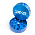 Blue Santa Cruz Shredder 2-piece grinder open