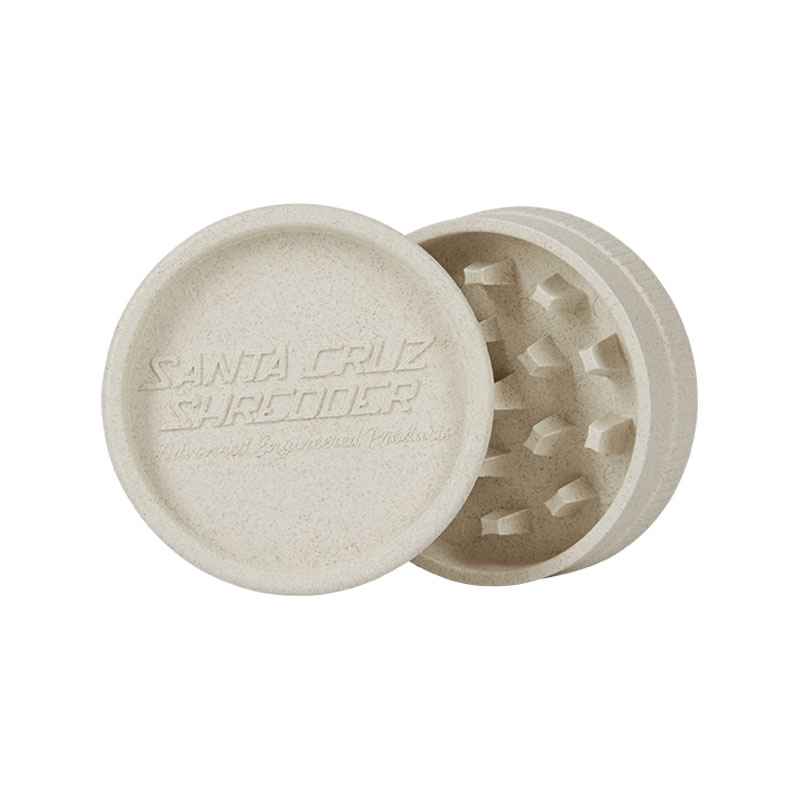 White Santa Cruz Hemp grinder open
