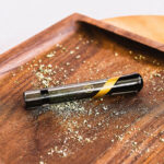 Marley Natural smoked taster on a wooden tray
