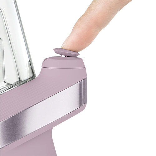 Close-up of Puffco Peak Blossom power button and body texture