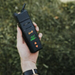 Venty portable dry herb vape held outdoors