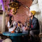 Storz & Bickel Volcano Hybrid balloon vaporizer used indoors