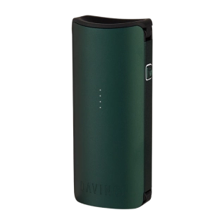 Green DaVinci vaporizer on white background