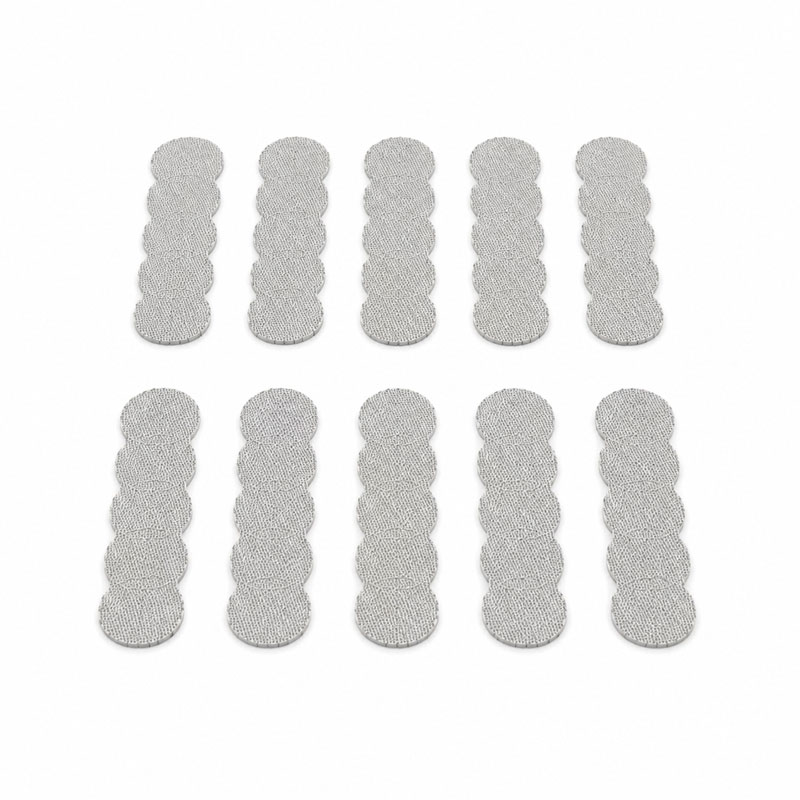 Arizer Go SRT filter strainer set laid out in rows