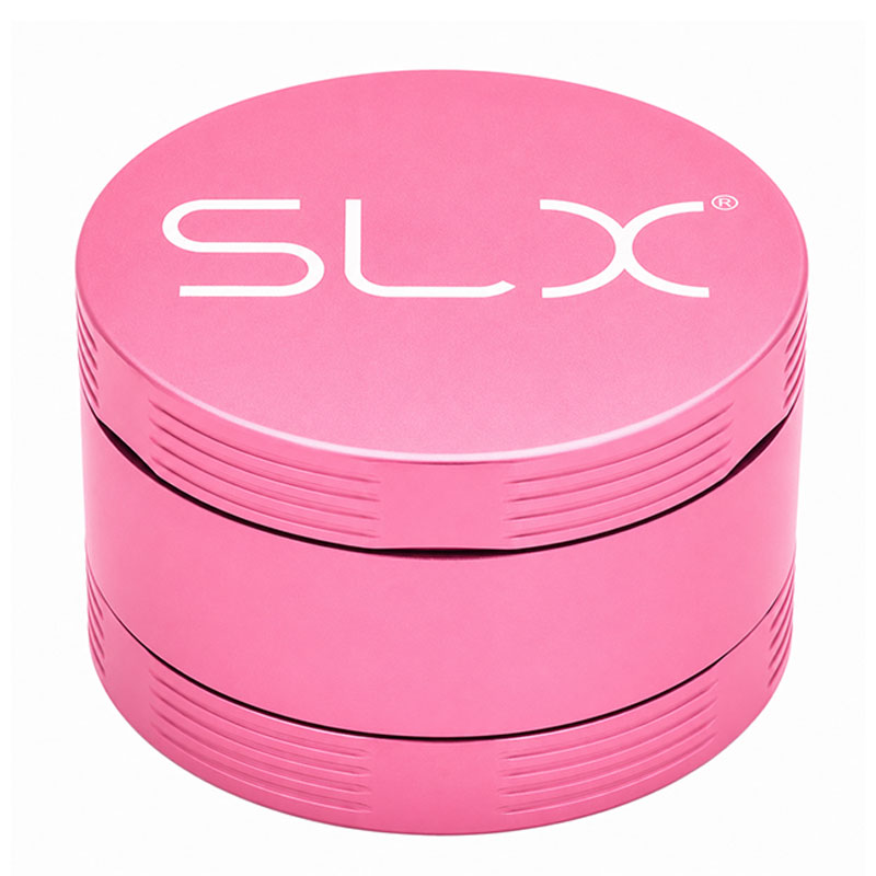 Flamingo Pink SLX BFG Grinder closed and compact.