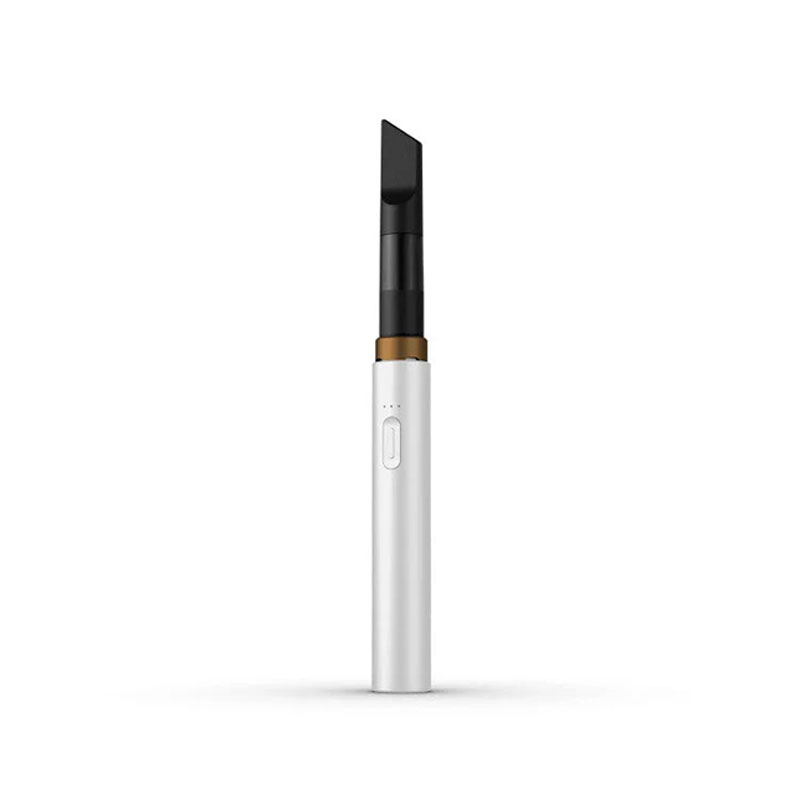 Silver Vessel Core 510 cartridge battery with brushed metal finish.