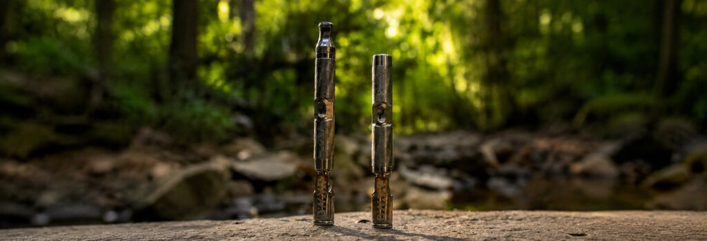 Dynavap banner image showing products with forest background