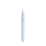 Hand pressing the light blue Puffco Hot Knife 2.0 with concentrate on the tip