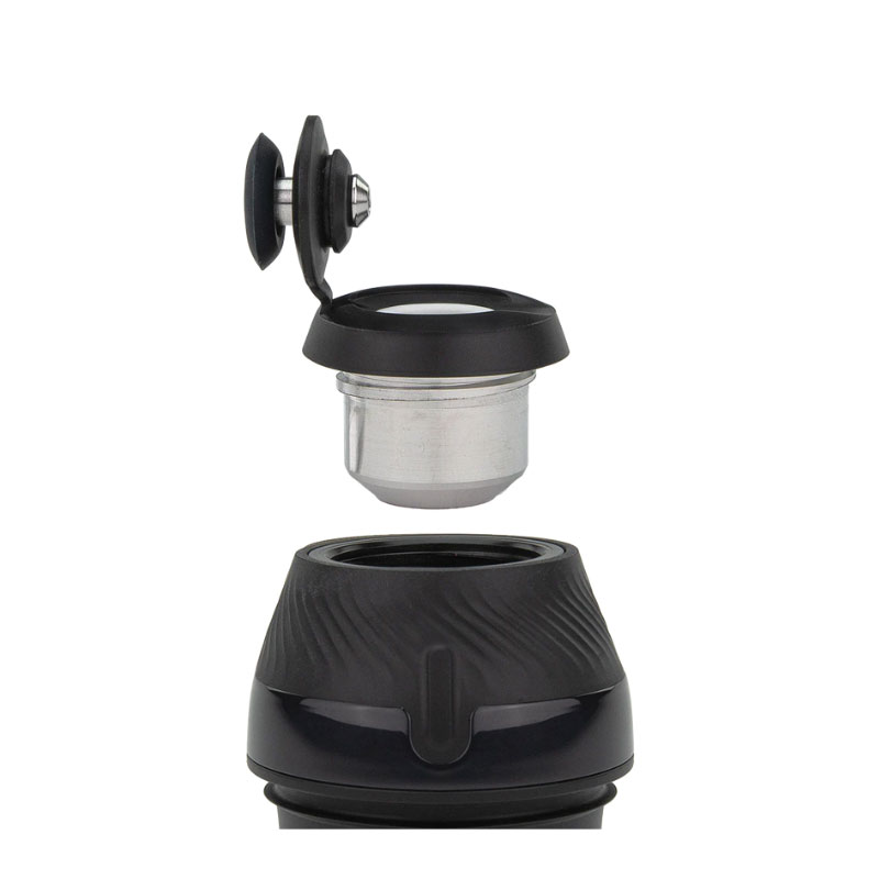Open Puffco Proxy 3D Chamber positioned above a Puffco Proxy vaporizer showing chamber placement