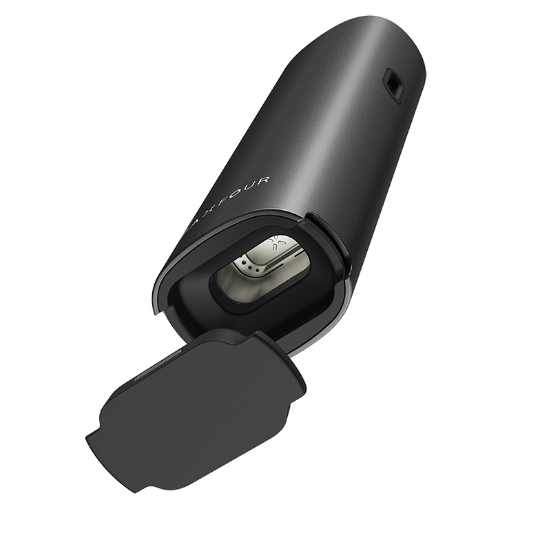 black pax 4 vaporizer with open oven lid