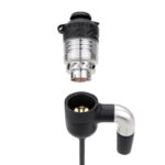 Puffco Peak Pro connection adapter with exposed contact points and attached cable