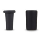 Black Puffco Peak Pro rubber plugs for sealing and accessory fitting