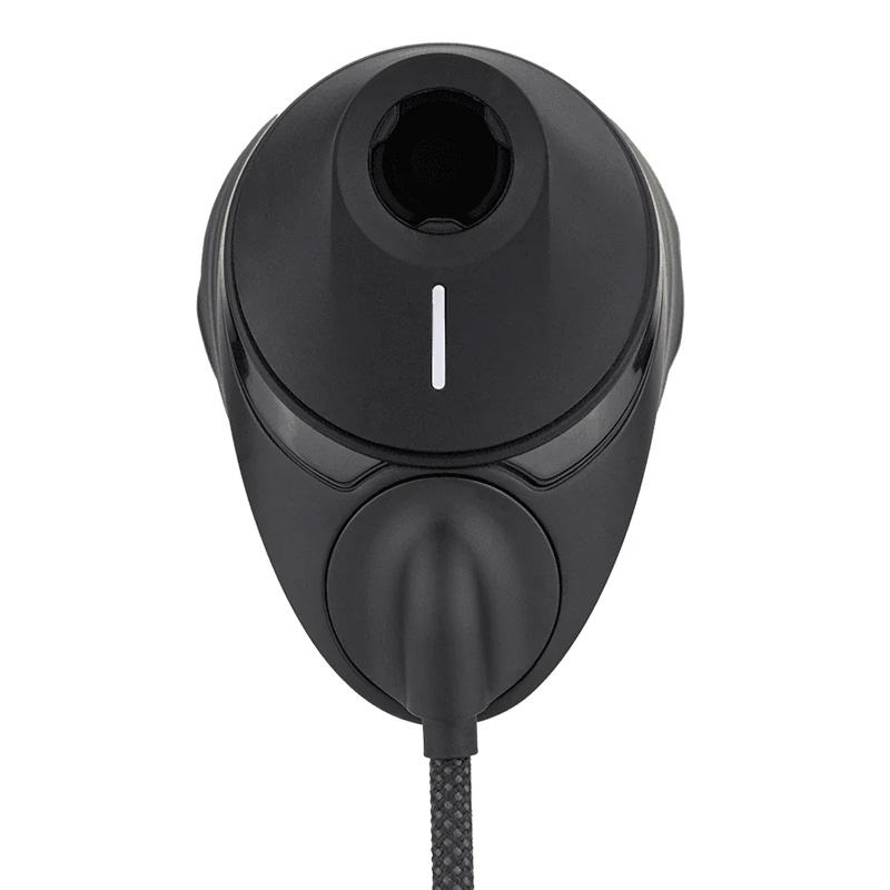Top view of Puffco Peak Pro adapter showing airflow opening and cable connection